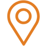 Ikon der forestiller lokation - orange